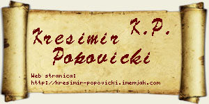 Krešimir Popovicki vizit kartica